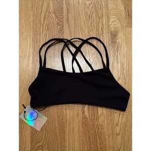 New Jolyn Black Sports Bra Fendrick Womens Size M UPF 50+ Athletic Training